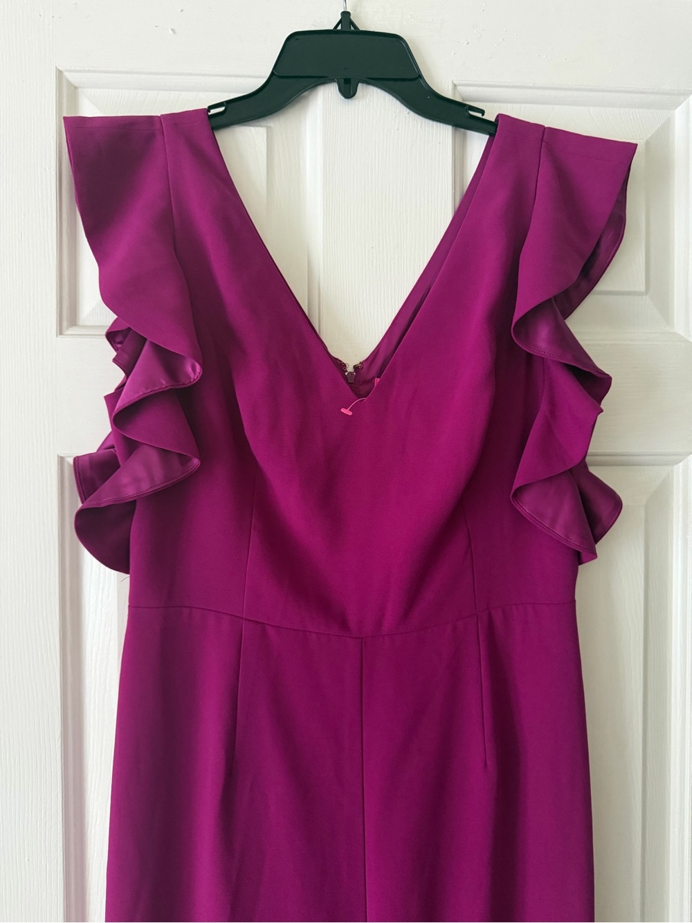 Lilly Pulitzer Kallie Ruffle Jumpsuit Bordeaux Berry, size 8 - Picture 3 of 8